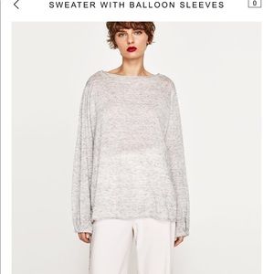 Zara sweater with balloon sleeves